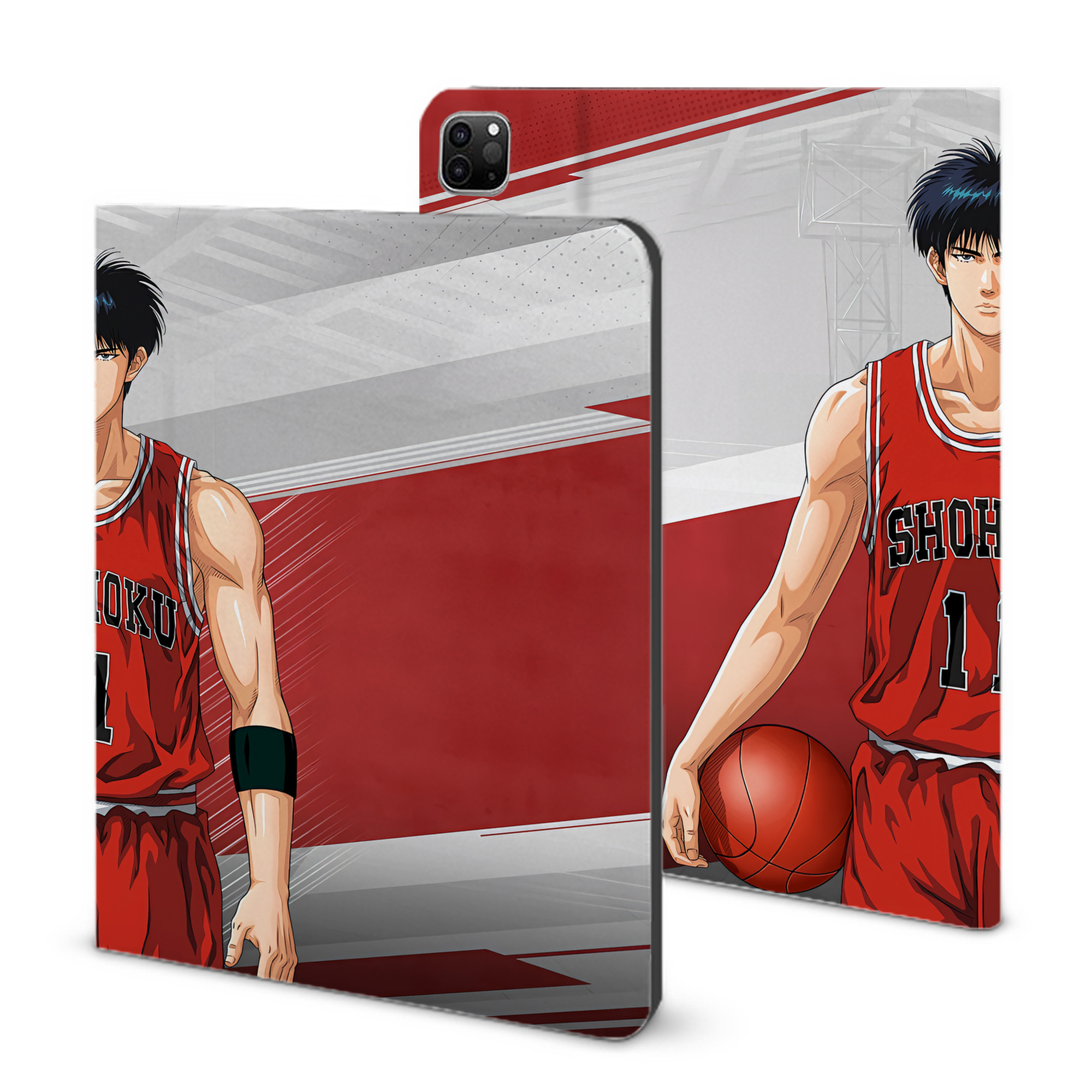 （画像用） SLAM DUNK／スラムダンク IPad ケース ブック型 PUレザー TPU 耐衝撃 軽量 薄型 ペン収納なし 全面保護 IPad 各モデル対応